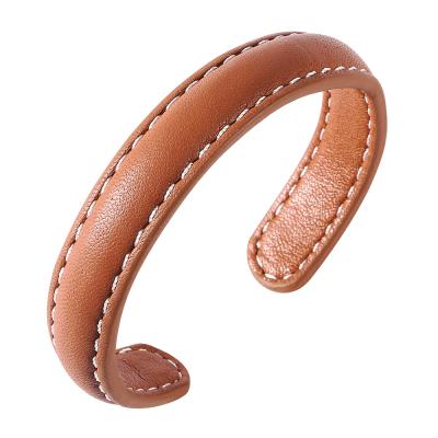 China New Arrival FASHIONABLE Multicolor Leather Fashion Wholesale Custom Logo Embossed Leather Bracelet For Men for sale