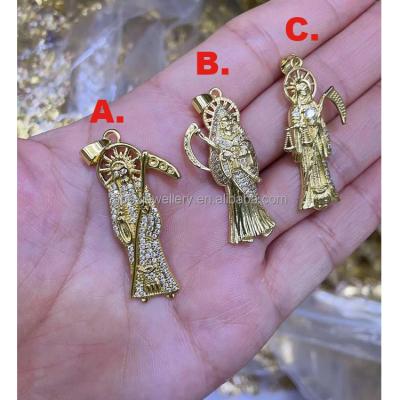 China Hot Selling Men's Personality Pendant Death Skull Scythe Other New Hip Reaper Hip Hop Hip Hop Trend Party Pendant Punk Jewelry for sale