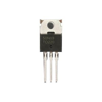 China Original N-channel 30V 70A TO-220 standard power MOSFET 50N03 smd transistor hualichip integrated circuit IC MOS 50N03 for sale