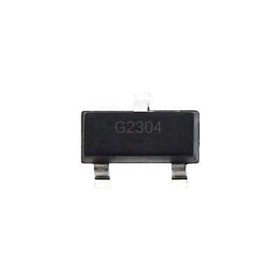 China Original N-channel 20V 6A SOT23-3 standard power MOSFET G2304 smd transistor hualichip integrated circuit IC MOS G2304 for sale