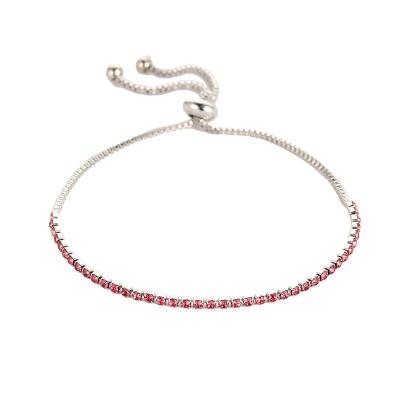 China Other Simple Diamond Claw Chain Adjustable Bracelet Telescopic For Women Ornament In Stock for sale