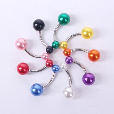 China Allergy Belly Rings Nevel Acrylic Barbells Internally Threaded Piercing Jewelry Girls With Perforations for sale