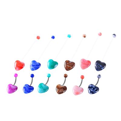 China Allergy Belly Rings Nevel Acrylic Barbells Internally Threaded Piercing Jewelry Girls With Perforations for sale