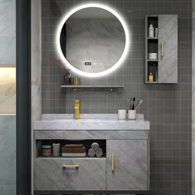 China Round Feature LED Magnifying Bright Bathroom Magnifying Smart Mirror for sale