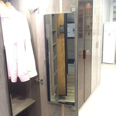 China No Spoke Needed Wardrobe Metal Aluminum Framed 3mm Thick Rotating Mirror Glass With Easy Installation for sale