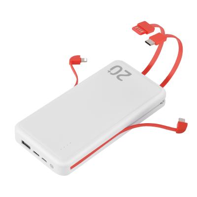 China Hot Selling OEM 20000mah Powerbank Travel Charging Power Banks New Input Fast Charging Support Three Ways Fully for sale