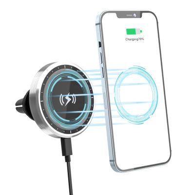 China Fast Charging Magnetic Car Charger 15W Fast Speed ​​Wireless Travel And Drive Without Worry for sale