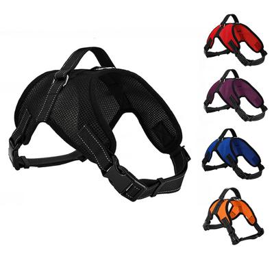 China New Mesh Dog Harness Adjustable And Reflective Stocked Soft Outdoor Breathable Pet No Pull Dog Harness for sale