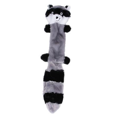 China Amazon Raccoon Toys Pet Bibarel Plush Toys Shape Dog Chew Stocked Animal Toy for sale