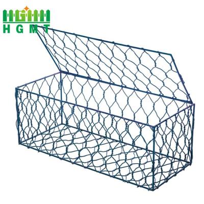 China Poultry cage woven wire Gabion Mesh Basket Retaining Wall Design with stone filled Gabion underwater seawal Anping protect coated mesh for sale