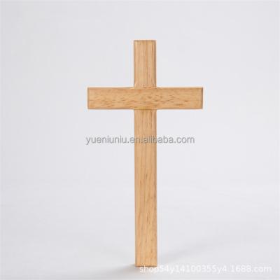 China USA Decoration Custom Religious Handmade Small Wooden Cross Gift Wood Craft Suitable For Church Prayers for sale