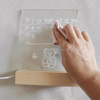 China 2022 Calendars Customized Round Rectangle Square Base LED Wooden Lamp Holder for sale