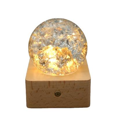 China New modern style 3d base moon sensor touch led color 3d dinosaur egg wooden led night light for sale