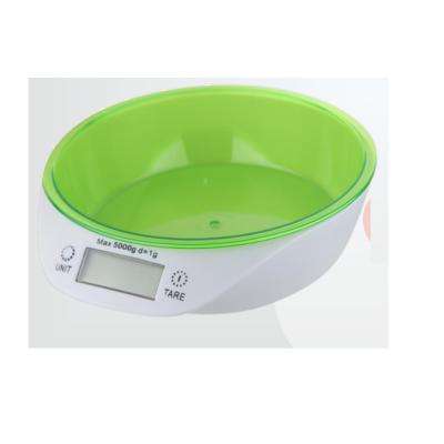 China Weight Measuring Bowl Form LCD Electronic Kitchen Scale Digital Electric Food Kitchen Scale for sale