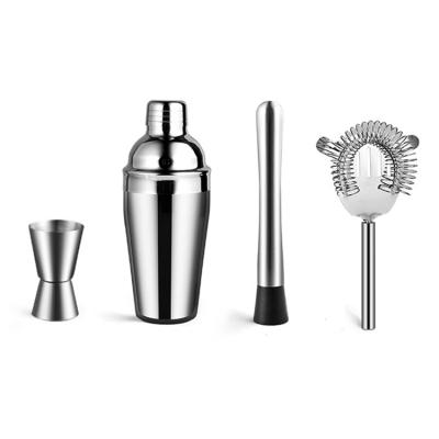 China Disposable Professional Margarita Mixer Drink Shaker Set Cocktail Shaker Set and Jigger and Mixing Measuring Spoon for sale