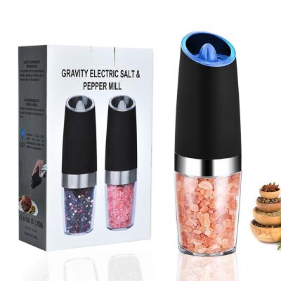 China Sustainable Rechargeable Automatic Salt and Pepper Grinder Electric Gravity Grinder One-Hand Operated Pepper and Salt Mill Set for sale