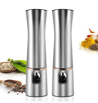 China Viable Electric Salt and Pepper Grinder Set - Rose Gold and Stainless Steel One Manual Adjustable Coarse Grinder for sale