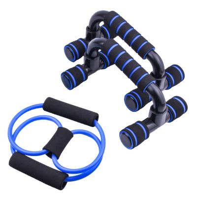 China New multifunctional blue indoor fitness equipment home skipping rope abdomen wheel combination set for sale