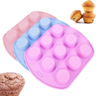 China Large Sustainable Food Grade BPA Free Silicone Texas Muffin Pan Cupcake for sale