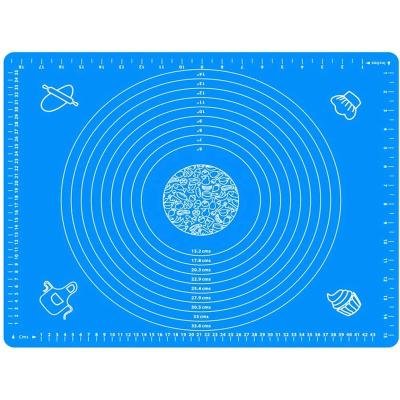 China Large Size Viable Wholesale 27.5 Inch Silicone Thick Non Stick Dough Rolling Pie Dough Baking Mat for sale