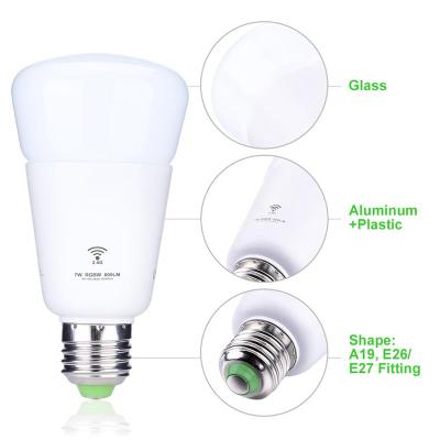 China 7W/9W/12W RGBW LED Bulb WiFi Smart LED Residential Smart Light Bulb For Home Use for sale