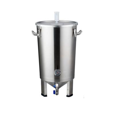 China Beer Wine Brewing 100l 500l 1000l Fermentation Tank Inner Outer Hairline 304 Stainless Steel For Beer Brewing Equipment for sale