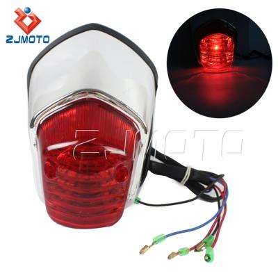 China Custom Universal ABS Red Light Filament Lamp DC 12V Motorcycle Tail Lights For Sale for sale