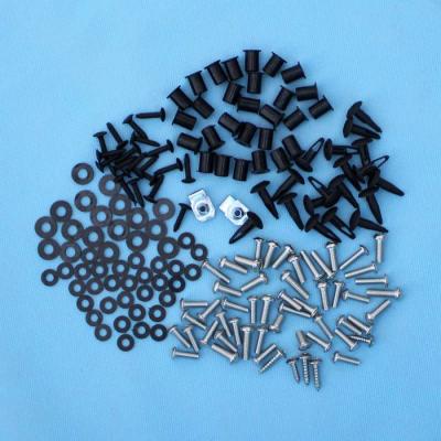 China steel & Plastic & Full Set Motorcycle Fairing Cowl Rubber Bolt Kit Body Screws Fastener For Kawasaki ZX10R 2006 2007 for sale