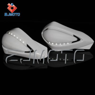 China Built Using Best Materials ZJMOTO Universal Motocross Dirtbike MX Handguards LED Handguards Red/White/Black Lights For Motorcycles for sale