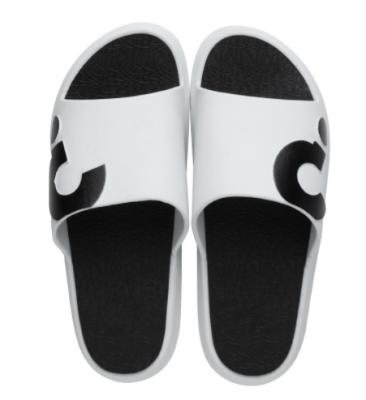 China PVC Logo Mens Slides Black Men Slippers High Quality Unique Casual Fashion Trend Custom Slides Sandal for sale