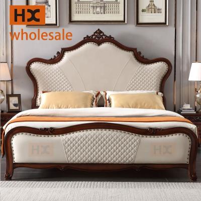 China Factory One Beds Wholesale Price Solid Wood Queen Beds American Style Single Wood Beds Solid Wood King Size Beds for sale