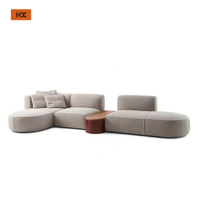 China Convertible Corner Sofa Sets Leather Fabric L Shape White Color Modern Living Room Sofas Sofa for sale