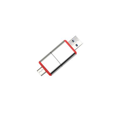 China ABS+ Aluminum Alloy Dual USB Stick For Phone USB Memory Sliding 64GB 128GB 256GB TYPE-C OTG USB Flash Drive for sale