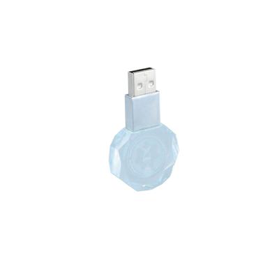 China Hot Selling Metal+Maple Metal Crystal Luminous U Disk Can Be Customized USB Free Proofing Flash Drive for sale