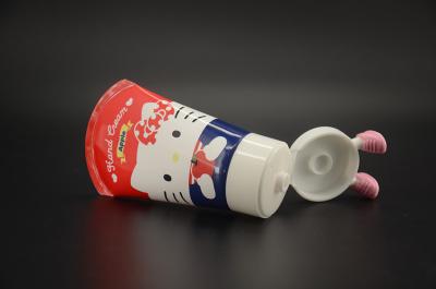 China 45ml Plastic Cosmetic Tubes Cute Baby Leg Cap For Hand Cream OEM / ODM for sale