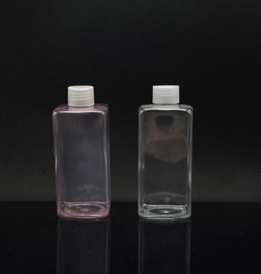 Chine bouteilles cosmétiques en plastique d'espace libre du rectangle 120ml utilisées pour le soin personnel à vendre