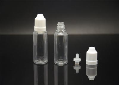 China 5-30ml Clear PET Long Thin Tip Plastic E Lquid Bottles With Press Twist Cap for sale