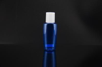 Chine Récipients crèmes cosmétiques bleus du plastique 1oz d'animal familier de bouteille vide d'espace libre avec le couvercle à visser à vendre