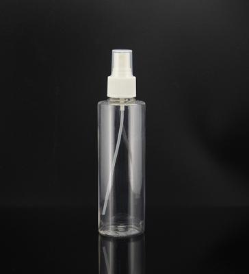 Chine 200ml dégagent la bouteille en plastique d'animal familier de cylindre transparent avec le pulvérisateur de brume à vendre