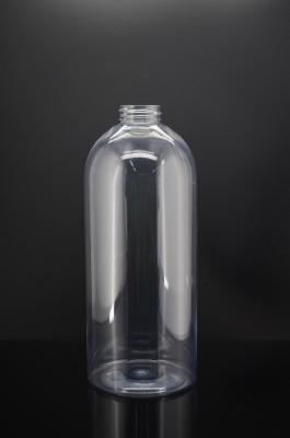 Chine Le cosmétique vide rond de 1 litre/1000ml Boston met la bouteille en bouteille transparente d'animal familier avec le couvercle à visser à vendre