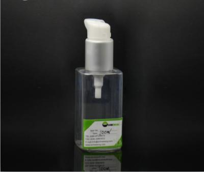 China Small Cosmetic Pet Bottle , 100ml Empty Pump Bottles Transparent Color for sale