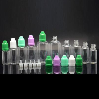 China Custom PET plastic E Liquid bottles with Safety Cap for medicine packing for sale