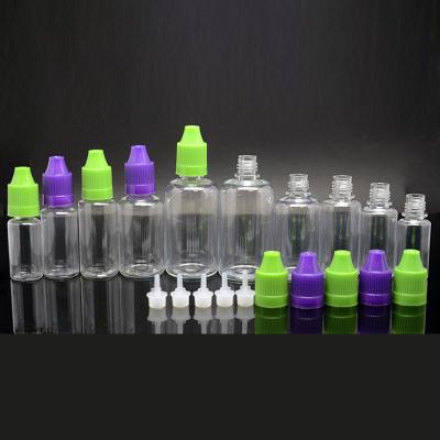 China Green / Purple Empty E Liquid Bottles , light weight eye dropper bottles for sale