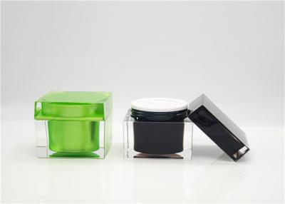 Chine emballage cosmétique acrylique vert de crème de visage des récipients 30g/50g à vendre