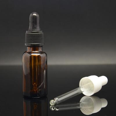 Chine Petite bouteille en verre ambre du compte-gouttes 20ml avec le couvercle à visser pour le produit de beauté à vendre