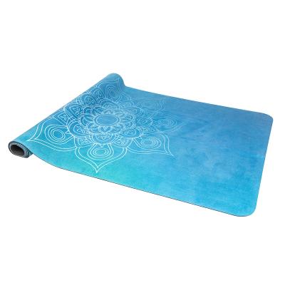 China Hot Selling Eco Friendly Digital Printed Suede Microfiber Yoga Mat 4mm Gym Fitness Pilates Exercise Mat 4mm Suede Microfiber Yoga Mat Workout Natural Rubber for sale