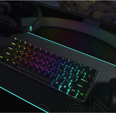 China Anti-skid Custom Glowing Rubber Tabletop Sublimation RGB Led Keyboard Gaming Table Desk USB Non-Slip Mouse Pad for sale