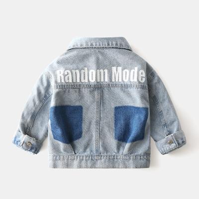 China Wholesale high quality viable boutique hot sale long sleeve cotton denim jacket children boy fashion coat children 2021 long spring jackets for sale