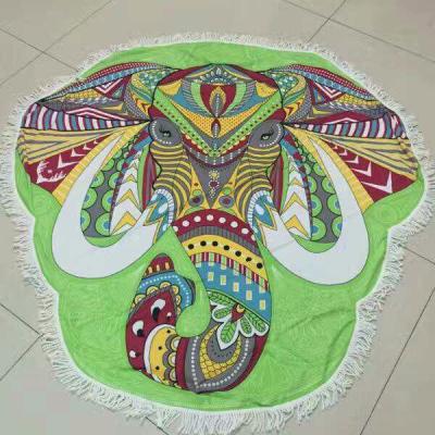 China Custom Made QUICK DRY Popular Style Irregular Shape Cotton Printed Beach Towel for sale