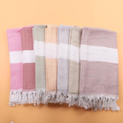 China QUICK DRY 100% Cotton Jacquard Fouta Towel Turkish Towel Peshtemal Spa Blanket for sale